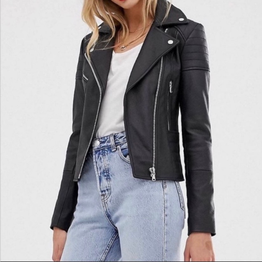 Barney’s Originals Black Biker jacket.